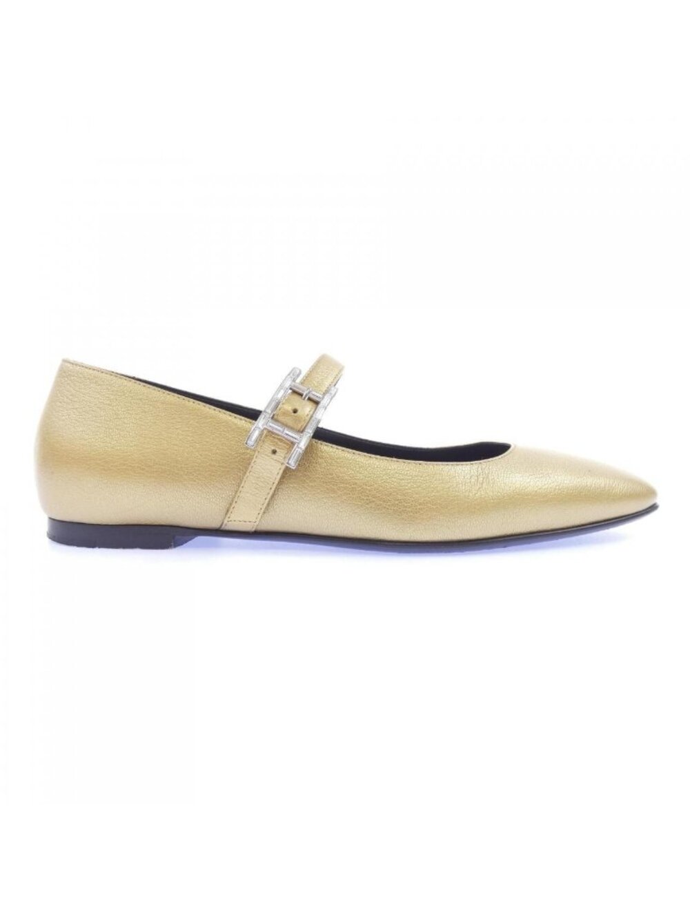 Hermes Jane Hapi Buckle Flat Shoes